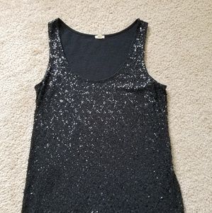 J. Crew Tops - Black sequin tank J. Crew Tops - Black sequin tank